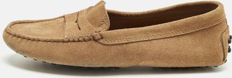 Tod's Tods Brown Suede Gommini Driver Loafers