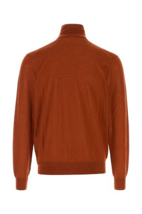 Saint Laurent 821739y76gm 6160 Brique Exterior: Wool Maglie Sweater