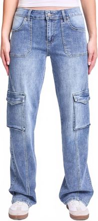 YMI Junior High Rise Skater Straight Leg Jeans In Medium Wash