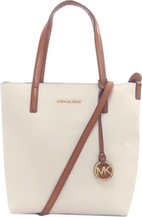 Michael Kors Brown Cream Pvc Tote Bag (Pre-Owned)