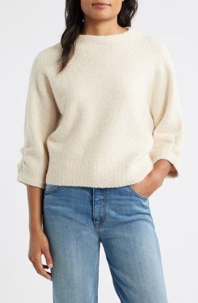 Wit & Wisdom Boucl&eacute; Sweater in Heather Cream at Nordstrom Rack, Size X-Large