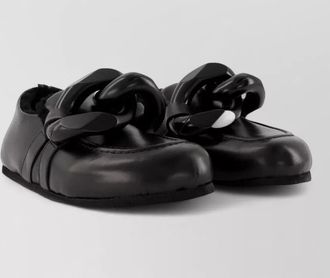 J.W.Anderson leather chain loafers
