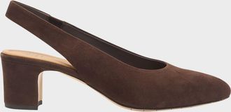Aquatalia 50mm Trevi Suede Slingback Pumps