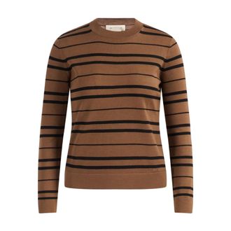 Max Mara Mmltempo Gebreid Vest - Dames - Ronde hals truien - Bruin - M - Wol - Truien & Vesten