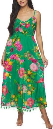 Ranee’s Floral Print Cotton Cover-Up Maxi Dress in Green at Nordstrom Rack