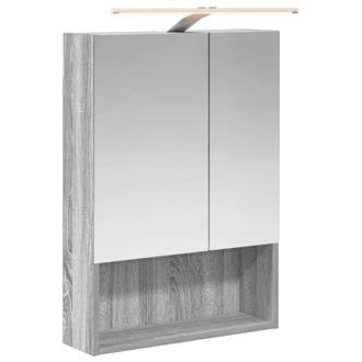 vidaXL Armario Con Espejo De Ba&ntilde;o Gris Sonoma 50 X 14,5 X 70 Cm Vidaxl