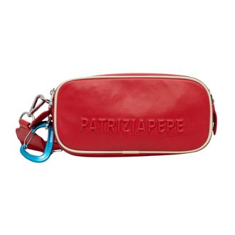 Patrizia Pepe Tassen, Dames, Rood, ONE Size, Leer, Crossbody Bag