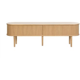Miliboo Miliboo - Mobile tv vintage legno chiaro rovere con ripiani 2 ante scorrevoli L180 cm epic