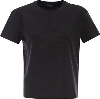 Max Mara Smmbella Jersey-T-Shirt mit Stickerei