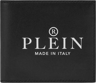 Philipp Plein French Wallet Iconic Plein - Heren - Portefeuilles - Zwart - ONE Size - Leer - Accessoires