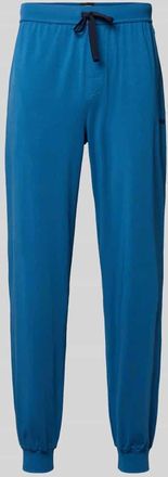 HUGO BOSS Regular Fit Sweatpants aus Baumwoll-Mix in Blau, Gr&ouml;&szlig;e XXL