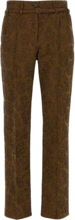 Dries Van Noten Pantalone - Dames - Straight fit broeken - Bruin - M - Broeken