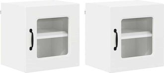 vidaXL Kitchen Wall Cabinet with Shelf 2 pcs White 40 x 31 x 40 cm vidaXL