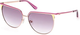 Guess GU00132 83Z Womens Sunglasses Gold Size 58