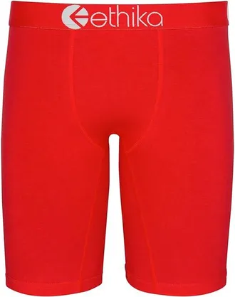 Ethika The Staple - Red Machine Red Boxer Brief Mens Underwear Red : MD, Cotton/Spandex