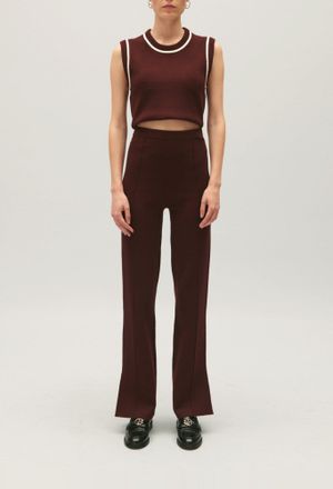 Claudie Pierlot Pantalon droit fentes cheville