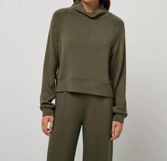 Travis Mathew Skyloft Soft Funnel Neck Sweater In Grape Leaf