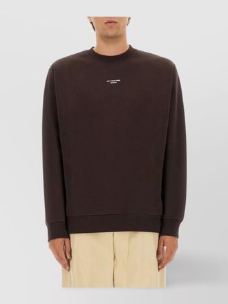 Drôle de Monsieur ribbed cuff knit sweater with hem detail