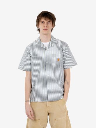 Carhartt Work in Progress S/S Leavel Shirt blue river / wax