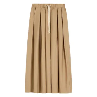 Max Mara Midi Skirts, female, Brown, Size: XS Gonna