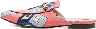 Gucci Mules Princetown in tela - Rosa