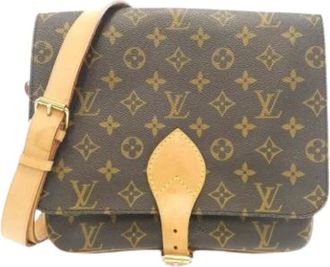 Louis Vuitton Pre-owned Cross Body Bags, female, Brown, Size: ONE SIZE Pre-owned Cartouchiere Shoulder Bag