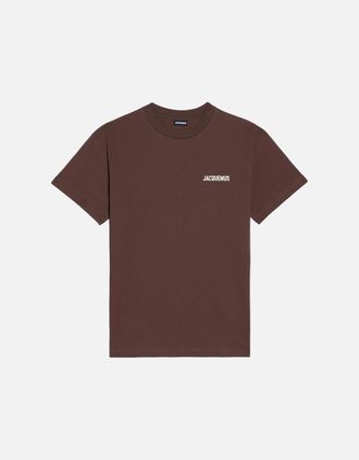 Jacquemus Mens Jacquemus Le Logo Printed T-Shirt in Brown - Size: 44