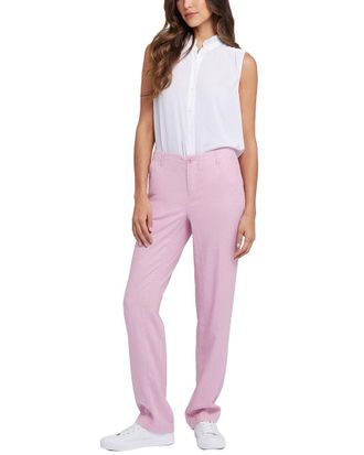 NYDJ Nydj Marilyn Pink Nectar Linen-Blend Trouser