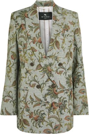 Etro Patterned Double-breasted Woven Blazer - Multicoloured 1 - 46 (UK14 / L)