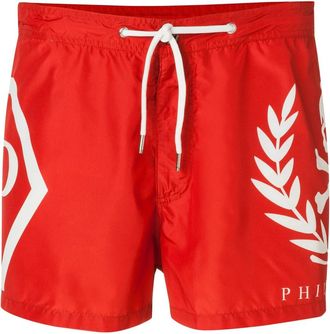 Philipp Plein Let Me See Zwemshorts - Heren - Strandmode - Rood - 2XL - Badmode