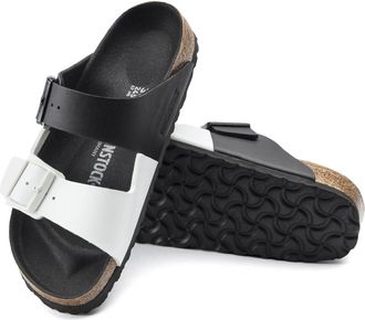 Birkenstock Womens Arizona Split Sandals In Black White