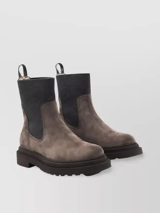 Brunello Cucinelli suede chelsea ankle boots