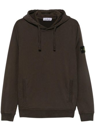 Stone Island Relaxed Fit Hoodie Sweater with Distinctive Patch Detail