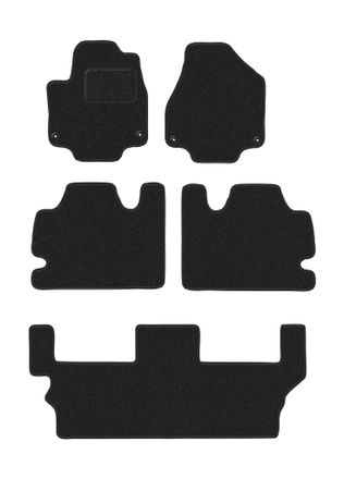 OEM Alfombrillas De Terciopelo Para Coche: Chrysler Pacifica Ii H&iacute;brido De 7 Plazas (2017-) Antracita