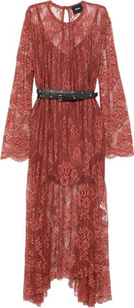 Dixie Maxi-jurk met lange mouwen - Rood