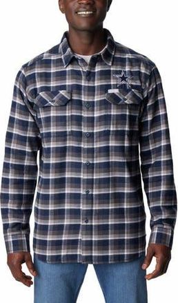 Columbia Mens Columbia Navy Dallas Cowboys Flare Gun Flannel Button-Up Shirt at Nordstrom, Size Xx-Large
