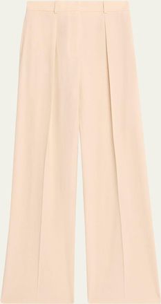 Loro Piana Edward Pleated Wide-Leg Trousers