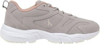 Calvin Klein Jeans Grijze Kunstlederen Sport Sneakers