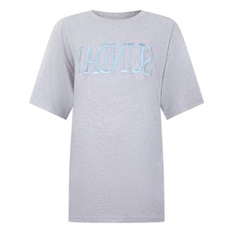 Alberta Ferretti Tops, Dames, Grijs, L, Katoen, T-shirt