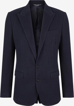 Dolce & Gabbana Waffel-Jersey-Blazer mit Stickerei Taormina Fit Travel