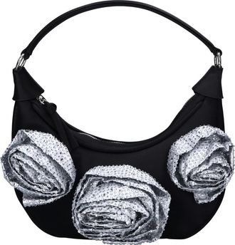 La Carrie Night Edition Tas - Dames - Schoudertassen - Zwart - ONE Size - Satijn - Tassen
