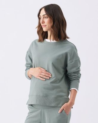 Ripe Relax Nursing Sweat Sage in Green at Nordstrom, Size X-Large