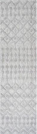 Jonathan Y Designs Peralta Moroccan Diamond Indoor/Outdoor Area Rug in Light Gray at Nordstrom, Size 4Ft 0In X 6Ft 0In