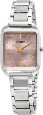 Seiko Essentials Quartz Pink Dial Ladies Watch SWR077