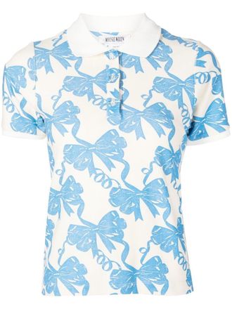 Maisie Wilen Polo con stampa - Blu