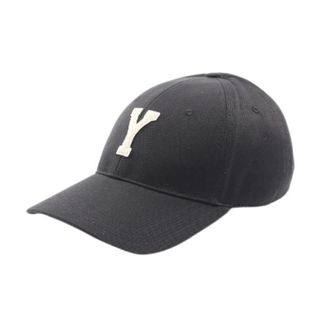 Saint Laurent Pre-owned Y Varsity Cotton Cap - Heren - Vintage Accessoires - Zwart - ONE Size - Katoen - Vintage