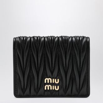 Miu Miu Black Nappa leather quilted wallet