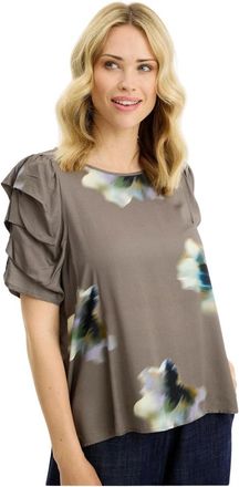 In Front Blouses Shirts - Dames - Blouses - Bruin - XL - Overhemden