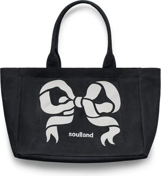Soulland Austin Grote Canvas Tas - unisex - Shoppers - Zwart - ONE Size - Katoen - Tassen