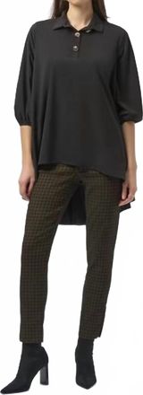 Joseph Ribkoff Slim Formal Geometric Trousers In Black Bronze